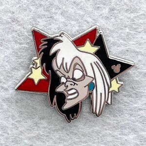 🔮 5/$25 Disney 101 Dalmatians Cruella de Vil‎ Star Pin